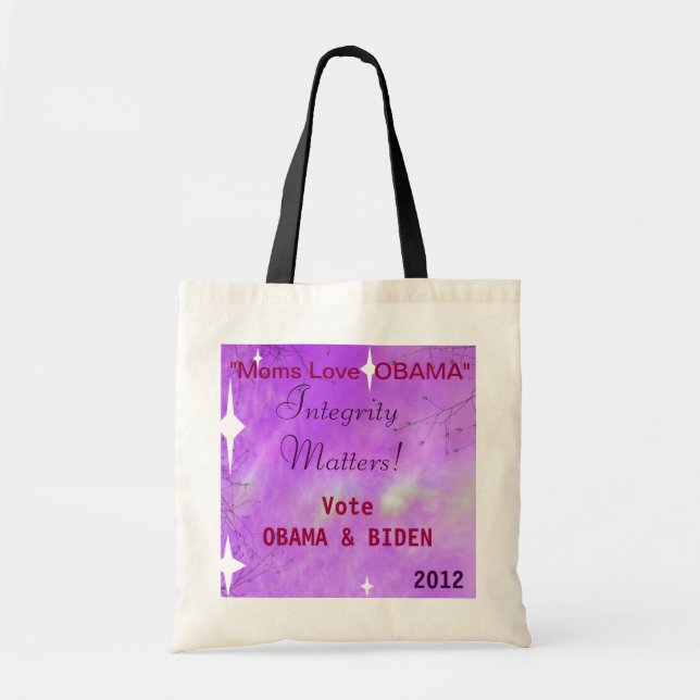 Tote Bag Vote Obama "d'Obama d'amour de mamans" Fourre-tout (Devant)