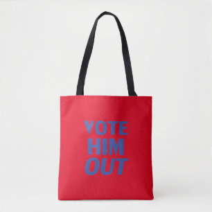 Tote Bag Votez-le en rouge et bleu moderne et audacieuse ty
