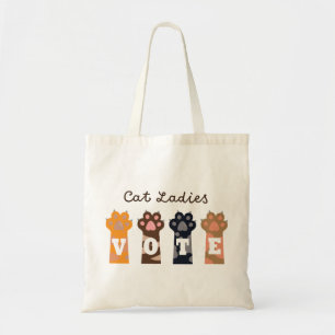 Tote Bag Votez pour les dames du chat Fourre-tout