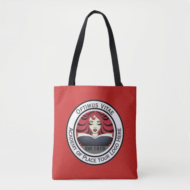 Tote Bag Votre d'affaires de logo coutume ici polychrome (Devant)