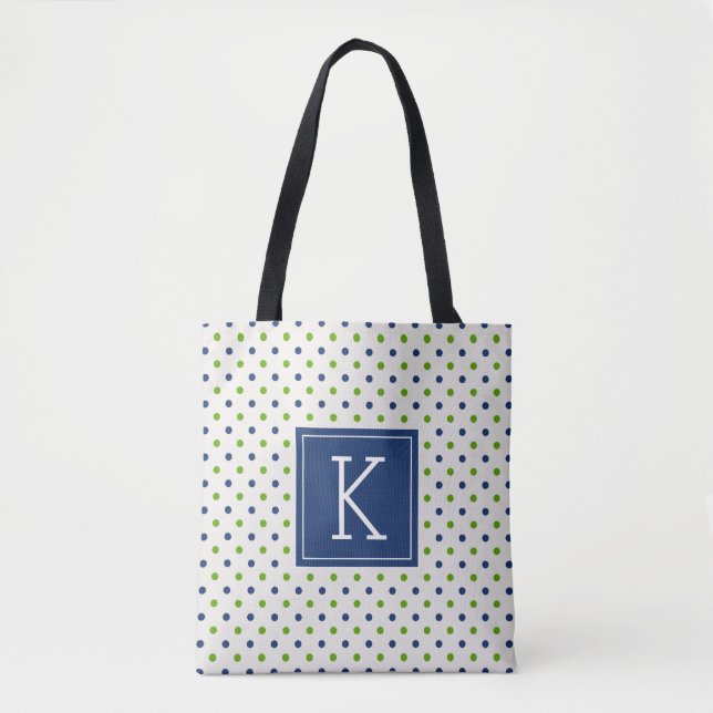 Tote Bag Votre initiale | POIS (Devant)