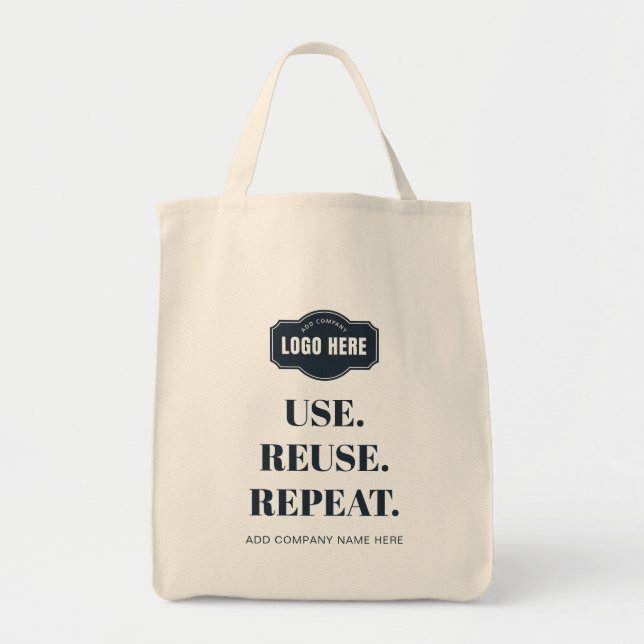 Tote Bag Votre logo d'entreprise Slogan et nom d'entreprise (Devant)