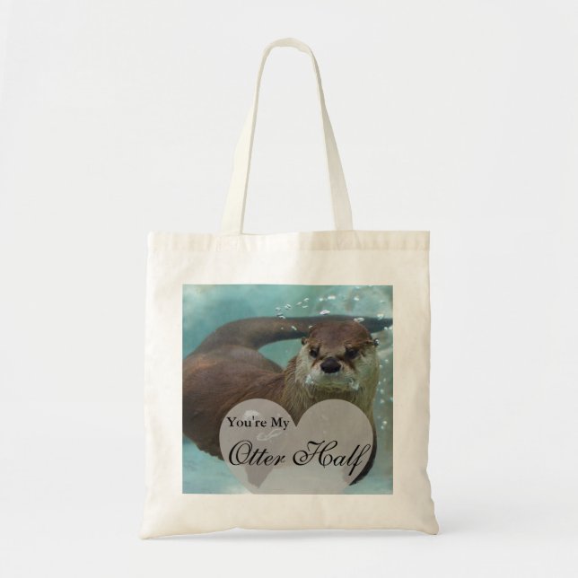 Tote Bag Votre loup à moitié Brown nage de la rivière Otter (Devant)