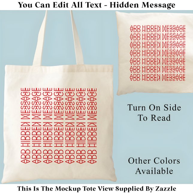 Tote Bag Votre message caché personnalisé 149R nouveauté (Créateur téléchargé)