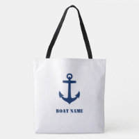 Votre nom de bateau Fourre-tout Stylish Grande Anc