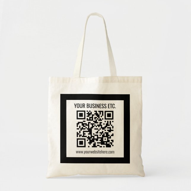 Tote Bag Votre nom d'entreprise et votre code QR modifié (Devant)