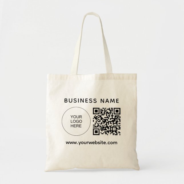 Tote Bag Votre URL de logo Code QR ici Impression recto ver (Devant)
