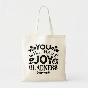 Tote Bag Vous aurez de la joie et de la gaieté Citation Ins