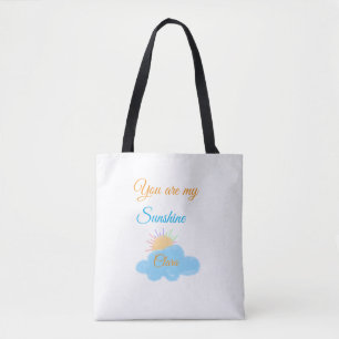Tote Bag vous êtes mon soleil jaune orange soleil rayons nu