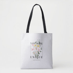 Tote Bag Vous êtes un Slogan floral unique
