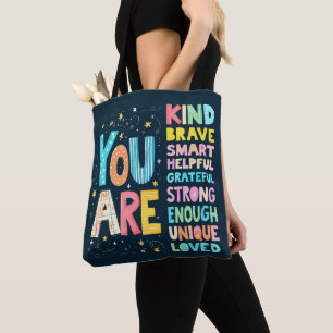 Tote Bag Vous Êtes Une Citation Inspirationnelle Typographi