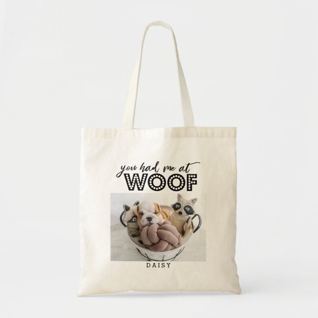 Tote Bag Vous m'avez eu à la photo drôle de chien de (Devant)