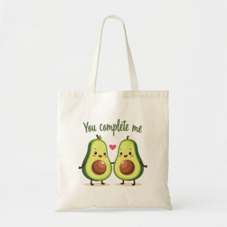 Tote Bag Vous Me Complétez - Cute Avocado Love Design