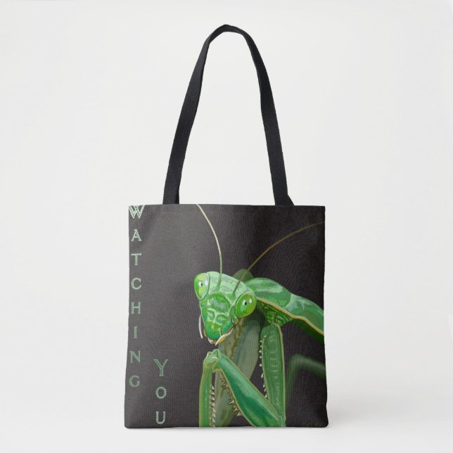 Tote Bag Vous regarder - Version verte (Devant)