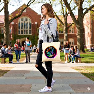 Tote Bag Vous y êtes étoiles et couleurs inspirantes 