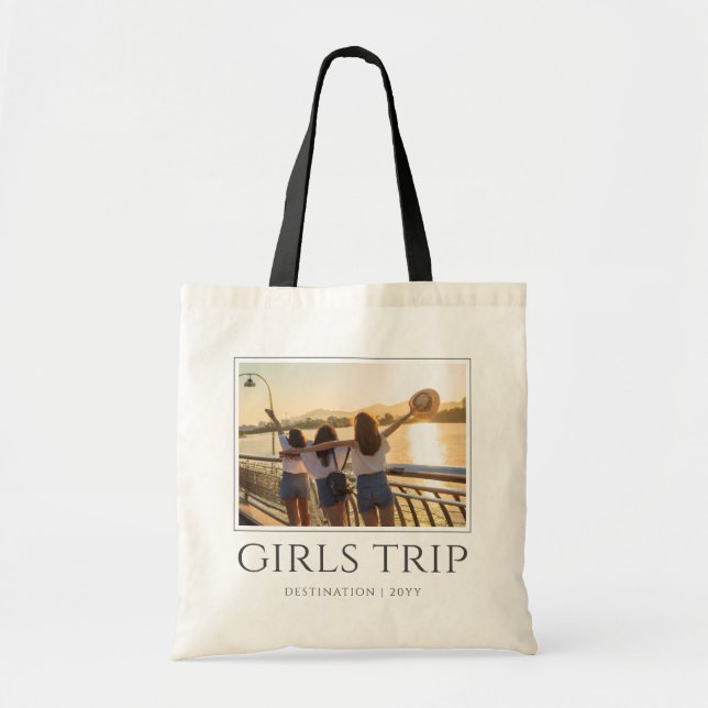 Tote Bag Voyage Chic Girls | Filles week-end Photo personna (Devant)