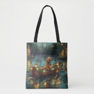 Tote Bag Voyage de fête de Noël du Lévrier Afghan