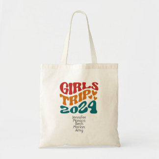 Tote Bag Voyage de fille 2024 Couleurs et texte personnalis