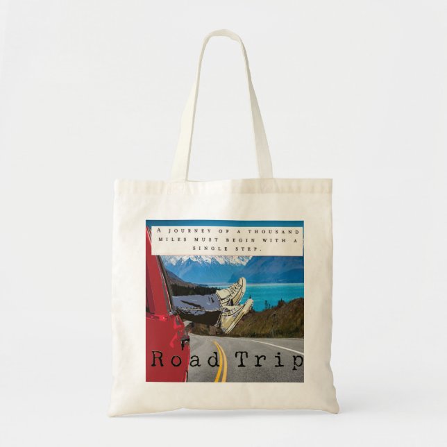 Tote Bag voyage de voyage par la route (Devant)
