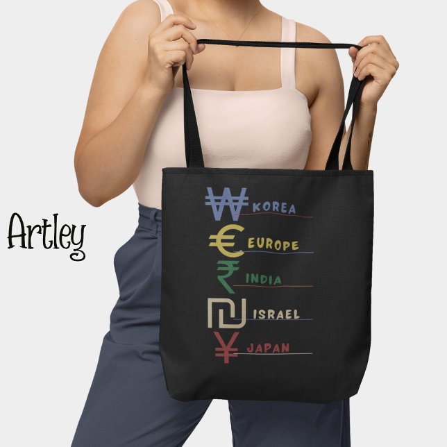 Tote Bag Voyage du symbole monétaire international Rainbow (Créateur téléchargé)