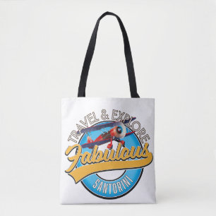 Tote Bag Voyage & Explore Fabulous Santorini