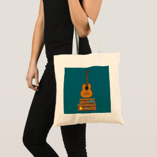 Tote Bag Voyage heureux avec bagages et guitare