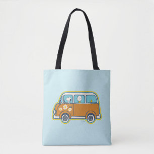 Tote Bag Voyage sur route   Peanuts Road Trip Van