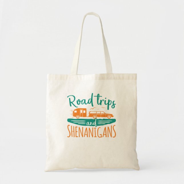 Tote Bag Voyages sur la route et Shenanigans Vacances en fa (Devant)