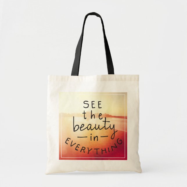 Tote Bag Voyez la beauté dans tout (Devant)