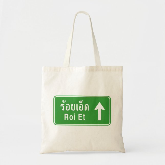 Tote Bag Voyez Roi Et Ahead ⚠ Thai Highway Traffic Sign ⚠ (Devant)