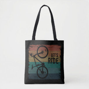 Tote Bag VTT Descente - Vélo Tout Terrain Vintage