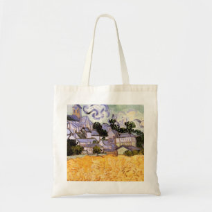 Tote Bag Vue d'Auvers avec l'église par Vincent van Gogh