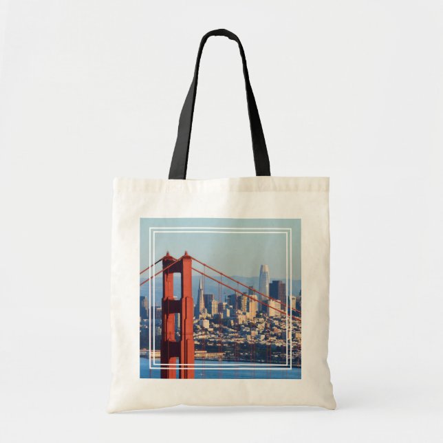 Tote Bag Vue de San Francisco à travers Golden Gate Bridge (Devant)