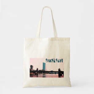Tote Bag Vue sur Francfort, rivière, ponts, bâtiments