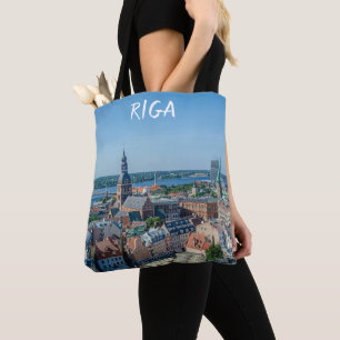 Tote Bag Vue sur le centre ville de Riga d'en haut