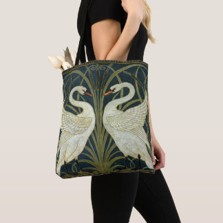 Tote Bag Walter Crane Swan & Rush and Iris Victorian 