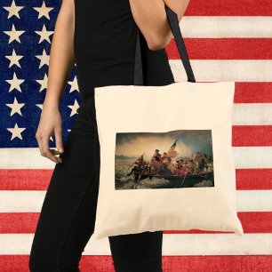 Tote Bag Washington traversant le Delaware par Emanuel Leut