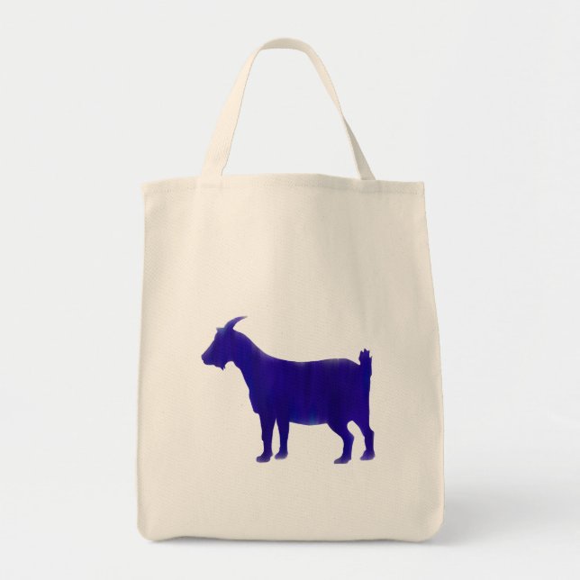 Tote Bag Watercolor Blue Goat Fourre-tout (Devant)