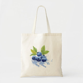 Tote Bag Watercolor Hand-painted Blueberry Illustration 