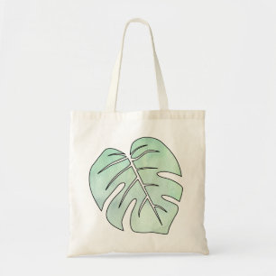 Tote Bag Watercolor Line Art Feuille mignon Art moderne ten