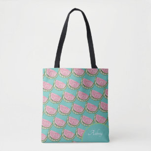 Tote Bag Watercolor Watermelon Doodles Peint Motif