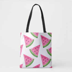 Tote Bag Watercolor Watermelon Motif