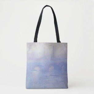 Tote Bag Waterloo Bridge, effet de brouillard par Claude Mo