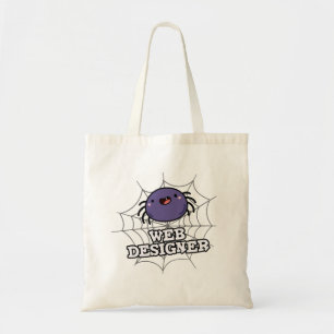 Tote Bag Web Designer Funny Spider Pun