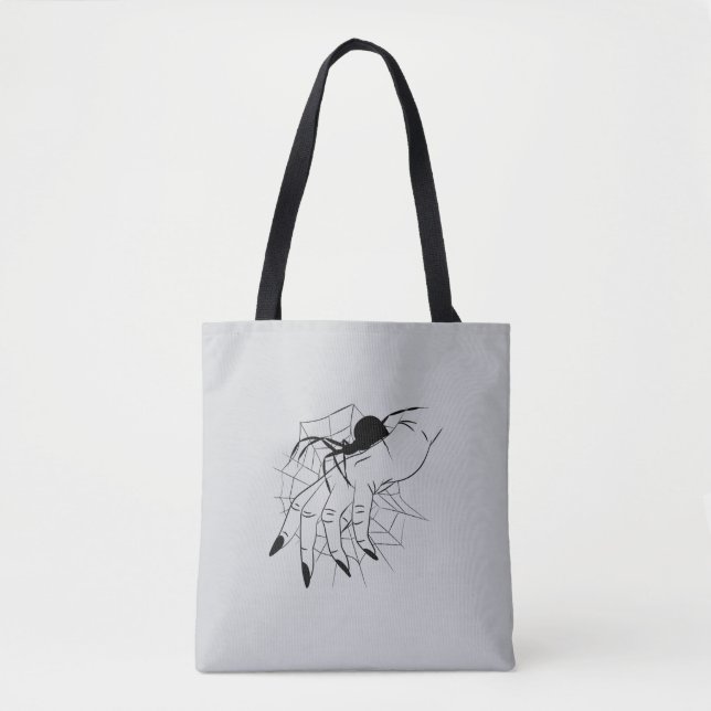Tote Bag Web Spider & Illustration manuelle (Devant)