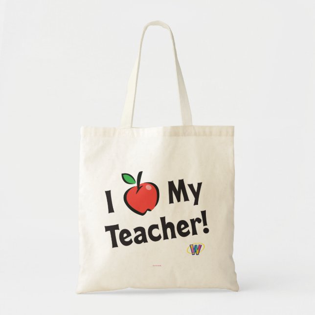 Tote Bag Webkinz : J'Aime Mon Professeur ! (Devant)