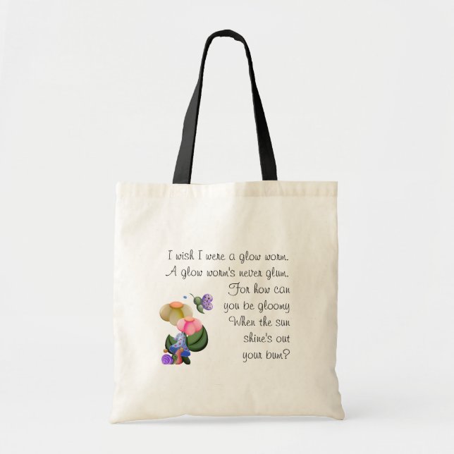 Tote Bag Wee View Snail & Butterfly (Devant)