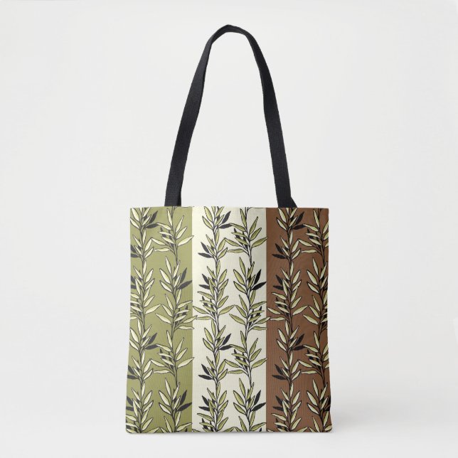 Tote Bag Weeds et rayures Fourre-tout (Devant)