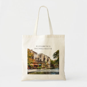 Tote Bag Week-end de célibataire aquarelle à San Antonio