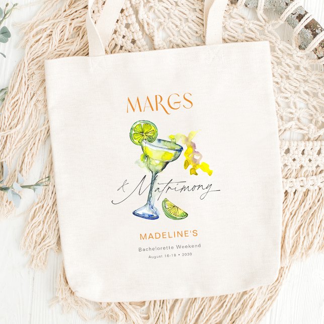 Tote Bag Week-end de célibataire élégant Margs & Matrimony (Créateur téléchargé)